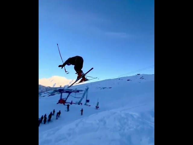 Ski crash big air in Courchevel for Jacqueline 13 on december 3rd 2023