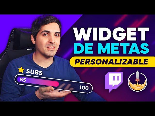 🟣 La BARRA DE METAS más completa para Twitch (Goals Widget)