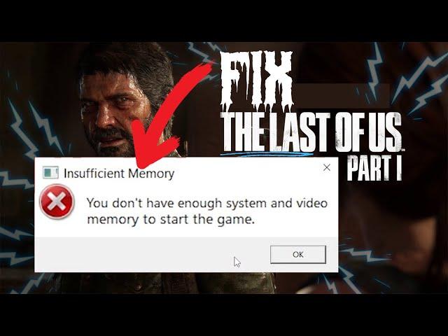 INSUFFICIENT VIDEO MEMORY || Last of Us Part-1 PC Start UP Issue Fix #Fix #easy #increase #vram