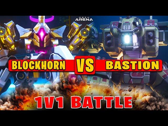 Can My BLOCKHORN Survive Against Maxed BASTION? | Mech Arena | 1v1 Custom