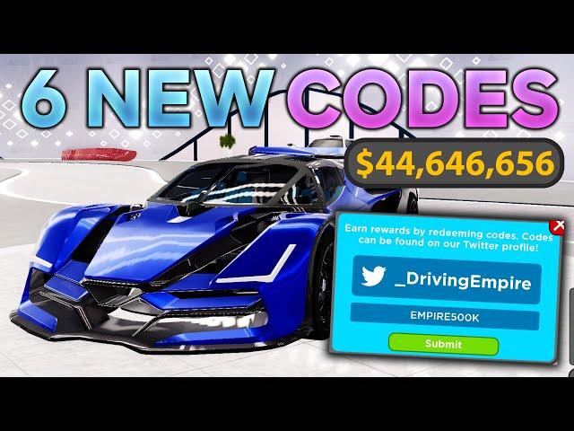 Driving Empire (DECEMBER) CODES *UPDATE!* ALL NEW ROBLOX Driving Empire CODES!