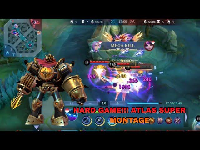 HARD GAME!!! ATLAS GAMEPLAY SAMPAI DIBACOTIN GARA GARA KALAH SAMA THAMUZ | MOBILE LEGENDS