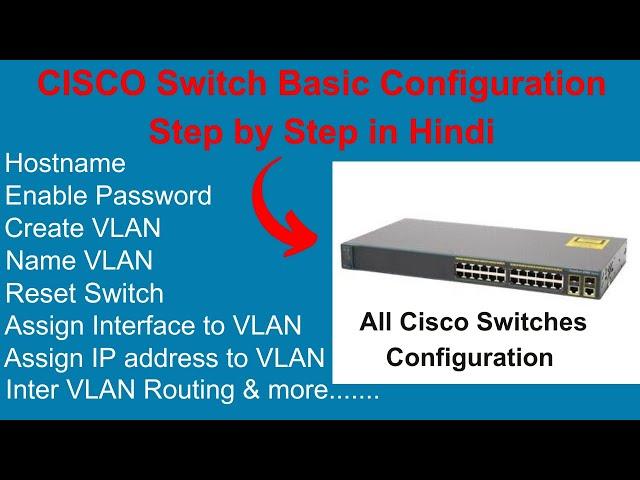 Cisco Switches Basic Configuration Step by Step in Hindi 2023 | How to Configure All Cisco Switches