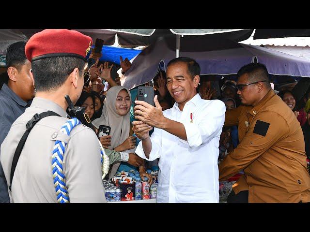 Presiden Jokowi Kunjungi Pasar Sentral Kotabumi, Lampung Utara, 11 Juli 2024