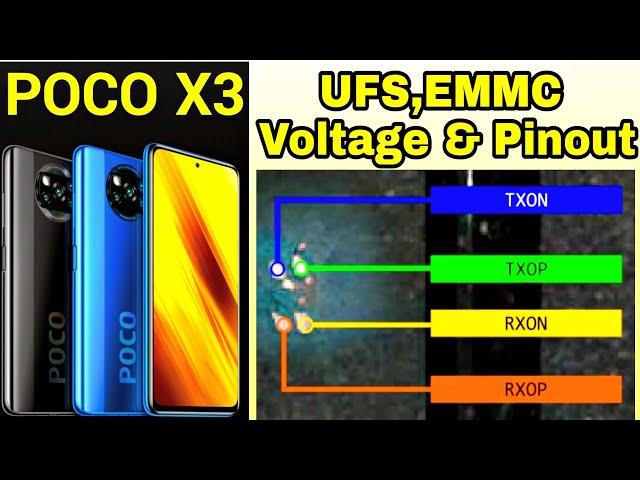 Poco X3 UFS, EMMC PINOUT | Poco X3 EMMC PINOUT