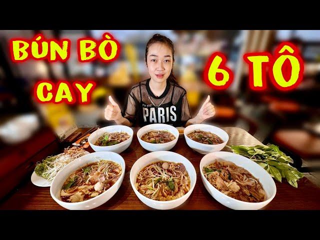 Yến Hugo Quá Đẳng Cấp Khi Lần Lượt Quất Hết 6 Tô Bún Bò Cay Lớn Mà Cảm Giác Không Hề Mệt Mỏi