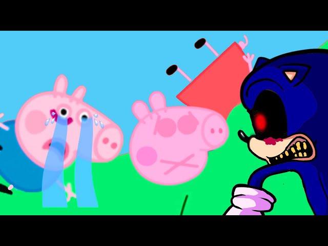 Sonic.EXE vs Cursed Peppa Pig (Sad Ending) FNF vs Peppa