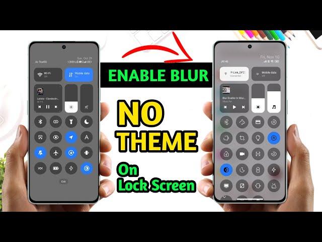  New Way To Blur Control Centre Without Using Theme On Lockscren | Blur Control Center In Miui 14