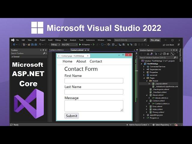 Create ASP.NET Core Web Application using Visual Studio 2022