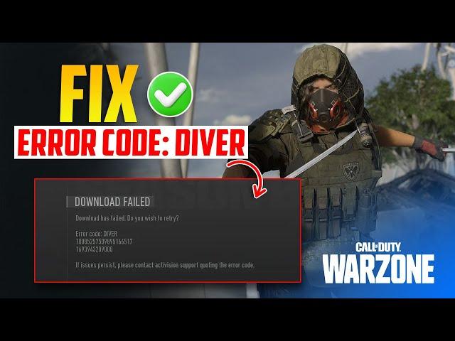 How to Fix Diver Error Warzone 3 on PC | Cod Warzone Diver Error