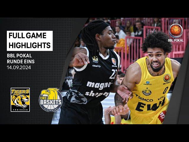 Tigers Tübingen vs. EWE Baskets Oldenburg - Full Game Highlights - BBL Pokal 1. Runde - 14.09.2024