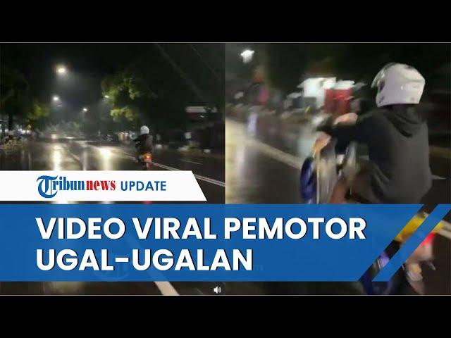 Viral Video Pengendara Motor Ugal-ugalan di Jalan Sragen, Diburu Polisi Pelat Nomor Sudah Dikantongi