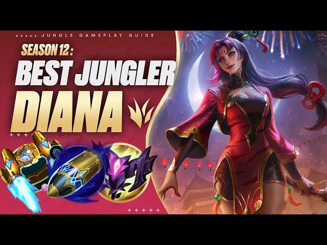 Buffed DIANA JUNGLE Is STRONG: How To Path & Carry! | Season 12 Jungle Gameplay Guide & Moon Build