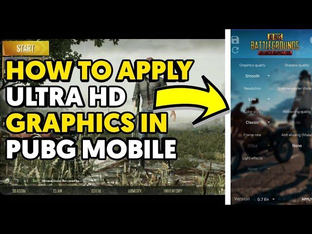 How to apply ultra hd graphics in Pubg mobile||Hindi||