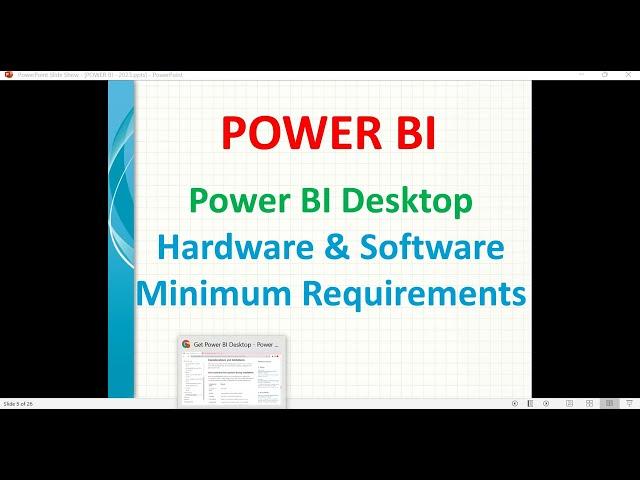 Power BI Tutorials | 01 Hardware and Software requirements for Power BI Desktop