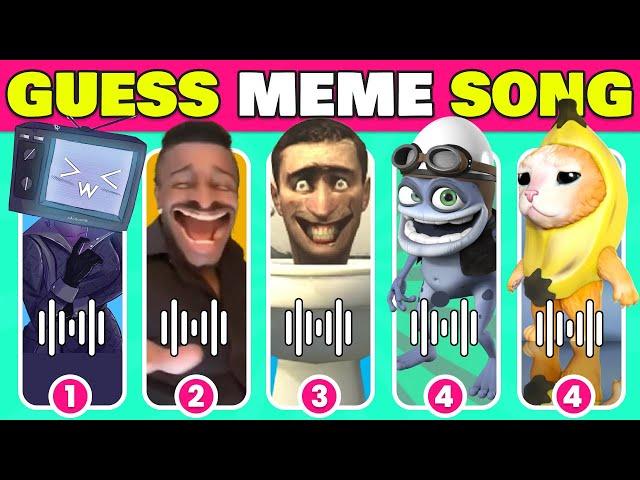 GUESS MEME SONG | ️ Skibidi Toilet, MrBeast, Grimace, Wednesday, John Cena, Boywithuke, Smurf Cat