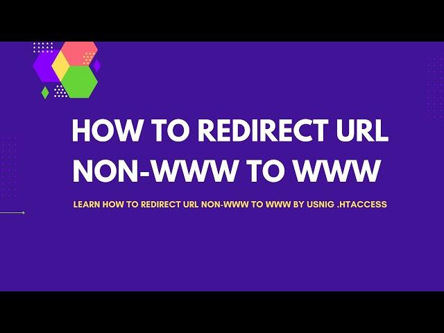 Redirect non-www to www url .htaccess | How to Redirect non-www to www