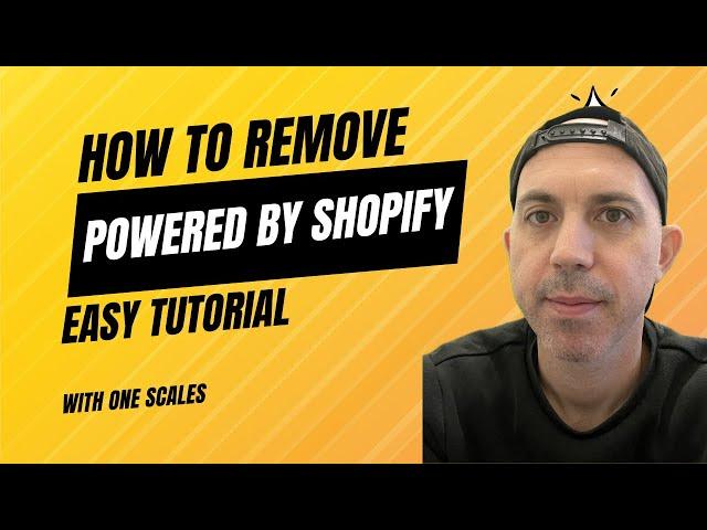 Remove "Powered by Shopify" Link Tutorial