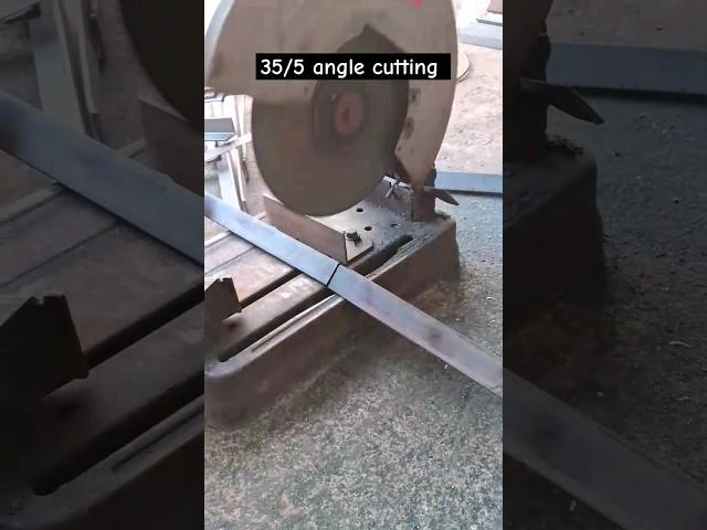 How to cut 35/5 iron angle #angle #cuttingskills #fabrication #shortvideo #viralshorts