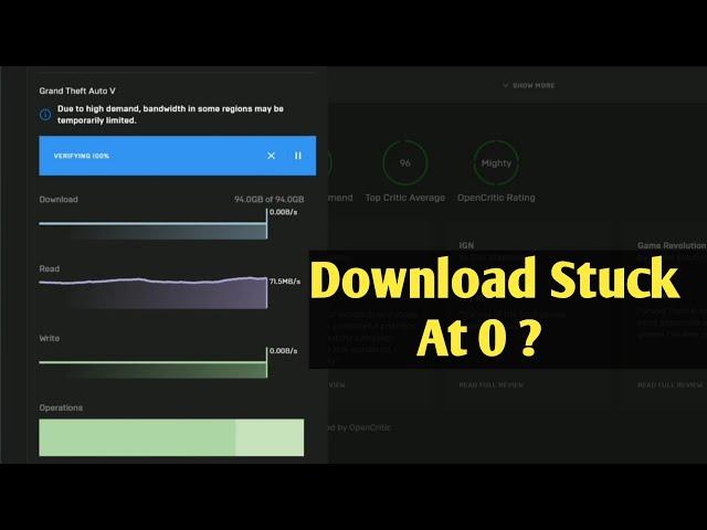 Epic Games Download Stuck at 0 ! GTA V download Stuck at 0 fix | Epic Games