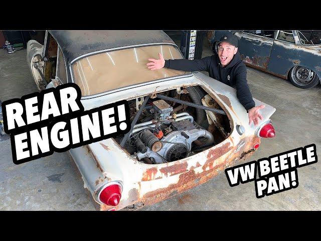 Test Fitting A VW TYPE 3 Motor IN THE BACK Of The Auto Union 1000SP!