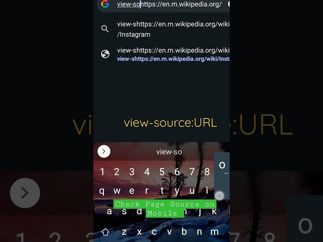 View Page Source on Mobile.