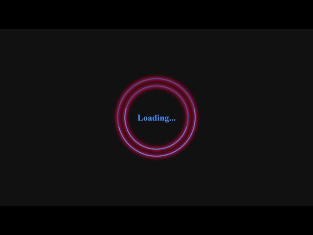 Create Amazing Loading Neon Animation Using Only HTML & CSS