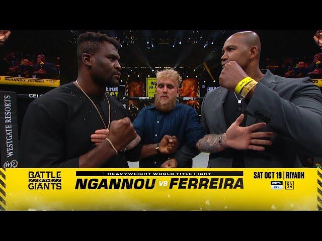 Francis Ngannou and Renan Ferreira faceoff ahead of their Oct. 19 PFL fight | ESPN MMA