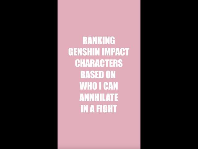 3.0 Genshin Impact Tier list but make it Fashion: Watch the rest on my Channel!! #shorts #genshin