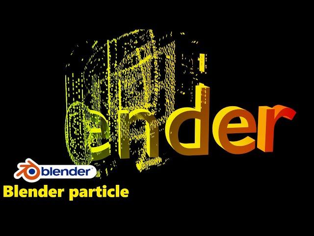 Text turning into particles tutorial in Blender - Blender 3.0, blender 3.1