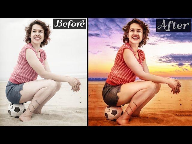 Dramatic Sunset Outdoor Portrait Edit - Photoshop Tutorial