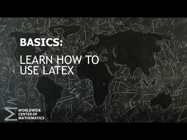 So You Want To Learn LaTeX: Introduction (1/6)