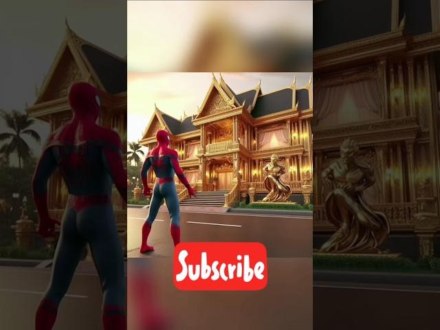 Who has the best house #spiderman #venom #Deadpool #aiart #aigenerated #youtubeshorts #trending