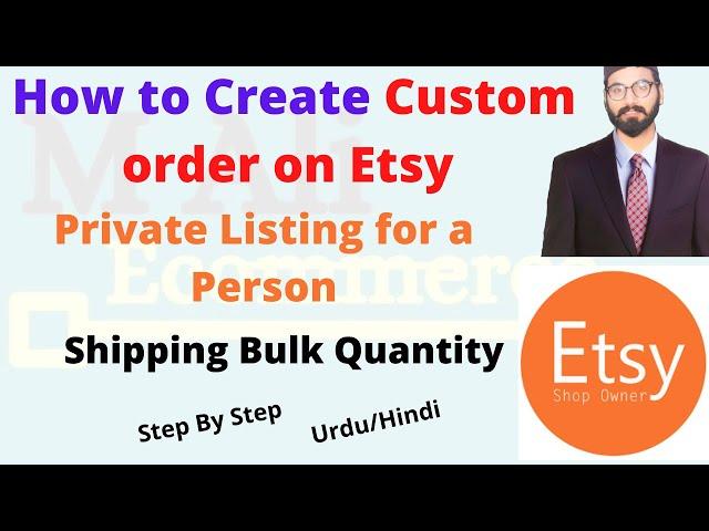 How to Create a Custom Order on Etsy | Etsy Private Custom Order | Etsy Tips 2022 in Urdu/Hindi