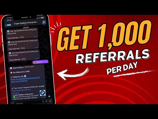 Get 1000 Referrals Per Day | Telegram Bot Unlimited Referrals | Crypto News Today