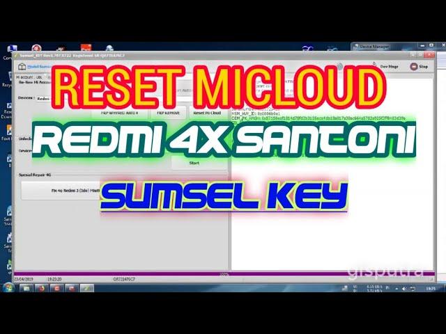 RESET MICLOUD REDMI 4X (SANTONI)