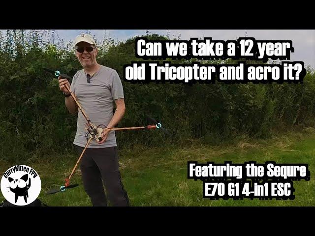 Can we take a 12-year old wooden Tricopter and acro it?  Featuring the Sequre e70 ESC board