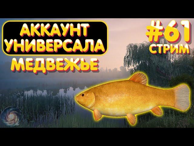 оз. Медвежье  Аккаунт универсала #61 стрим  Бокс с премом на TROVO  Русская Рыбалка 4 рр4 #1120