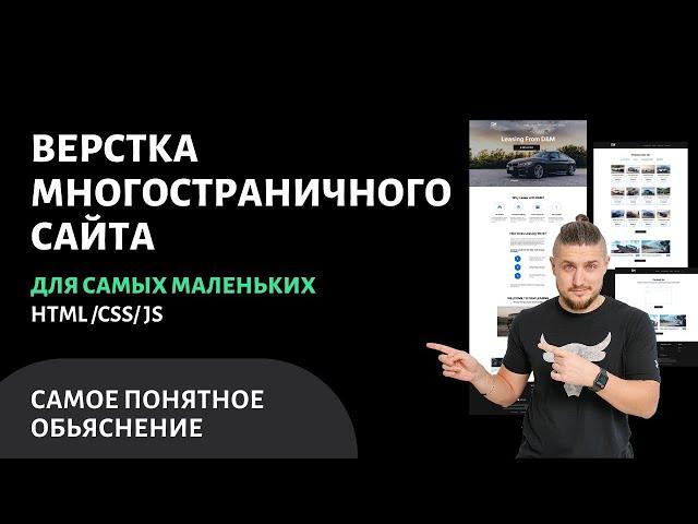 Верстка многостраничного сайта для самых маленьких, html/css/js подробное объяснение