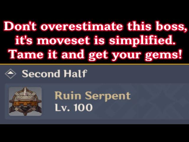 How to Beat the Ruin Serpent in Spiral Abyss Floor 12 by Reading it Like a Book