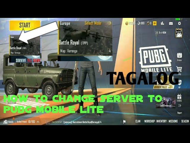 how to change server in pubg mobile lite tagalog