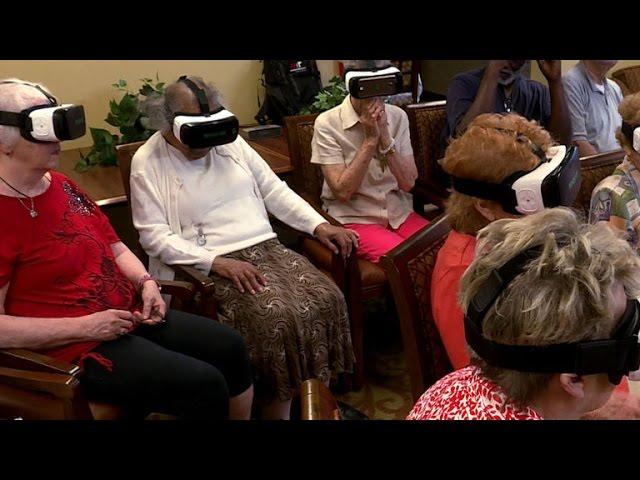 Senior community explores the world with virtual reality