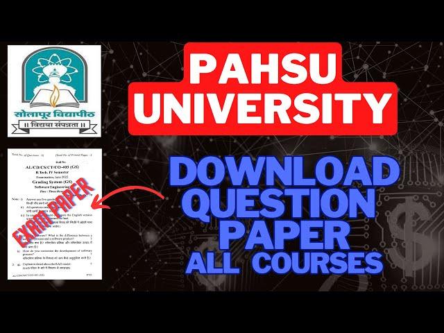 PAHSU University Previous Year Question Paper Free Download I PAHSUSTUDY.COM