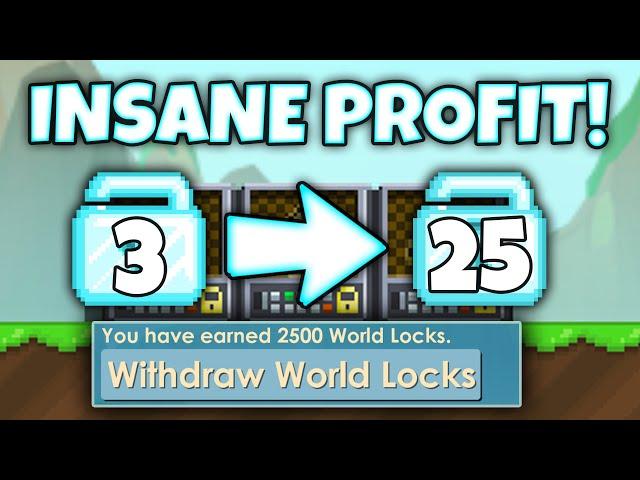 LAZY PROFIT method in Growtopia! How to GET RICH fast in 2024! (EASY DLS)