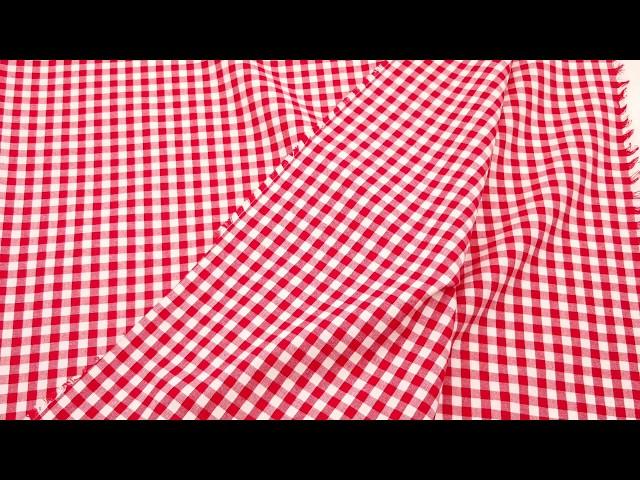 red white checkered Robert Kaufman fabric Carolina Gingham