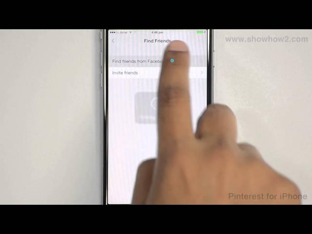 Pinterest For iPhone - How To Find And Follow Friends From Facebook