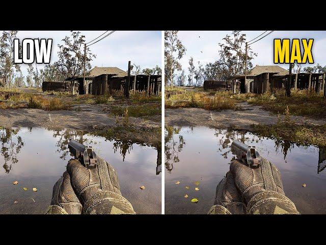 Stalker 2 | LOW vs MAX Graphics Benchmark Comparison | PC Gameplay