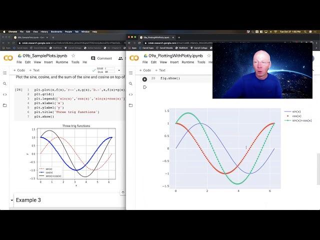 Python Video 09b: Plotting with Plotly -- Multiple Plots on Same Axes