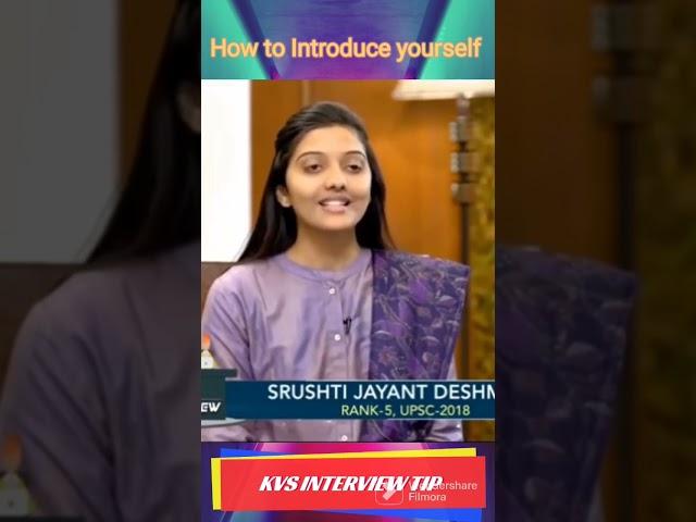 How to Introduce yourself , Helpful for every Interview student #kvsprt #kvs2022 #shorts #short