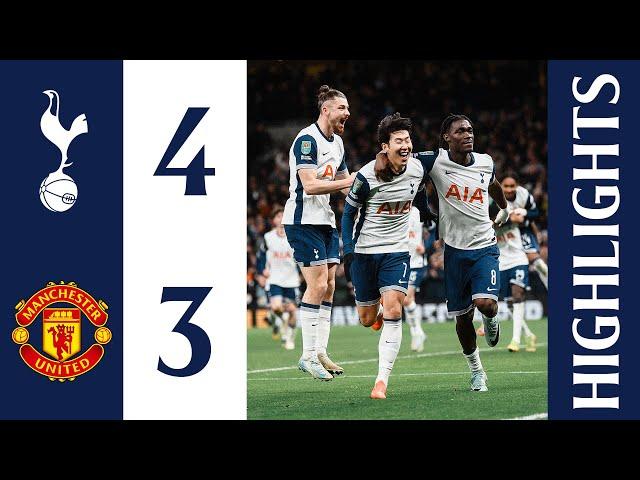 Tottenham Hotspur 4-3 Man Utd | HEUNG-MIN SON SCORES FROM A CORNER!!  | Carabao Cup Highlights